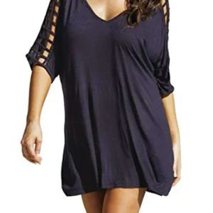 Women’s Deep V-Neck Cover Up Dress
